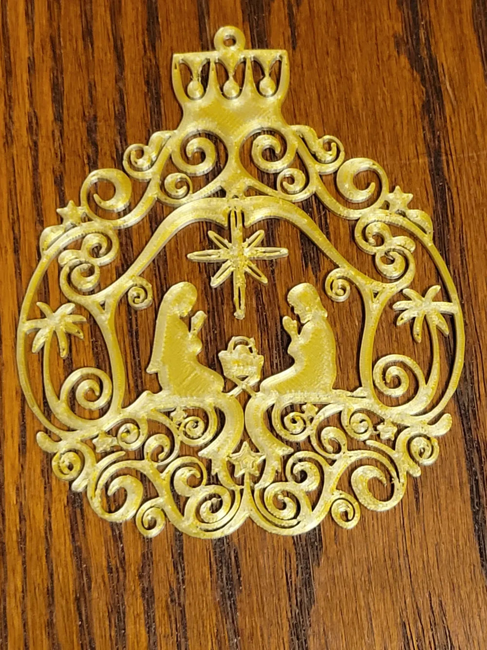Manger Christmas Ornament - Poetic Vision