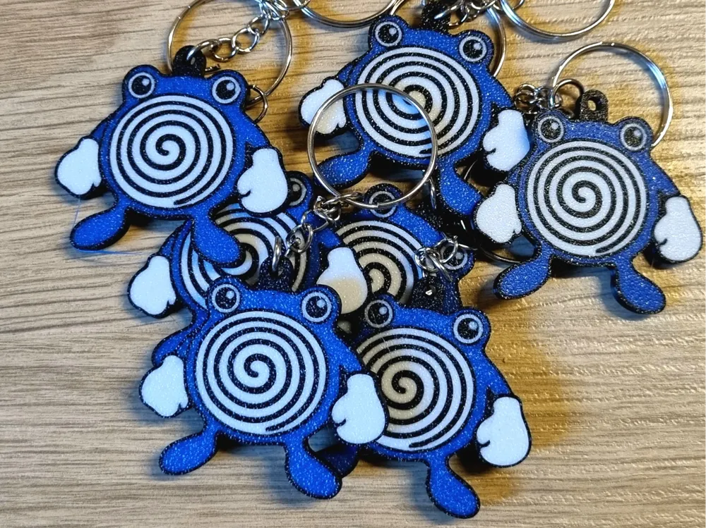 Poliwhirl Keychain - Poetic Vision