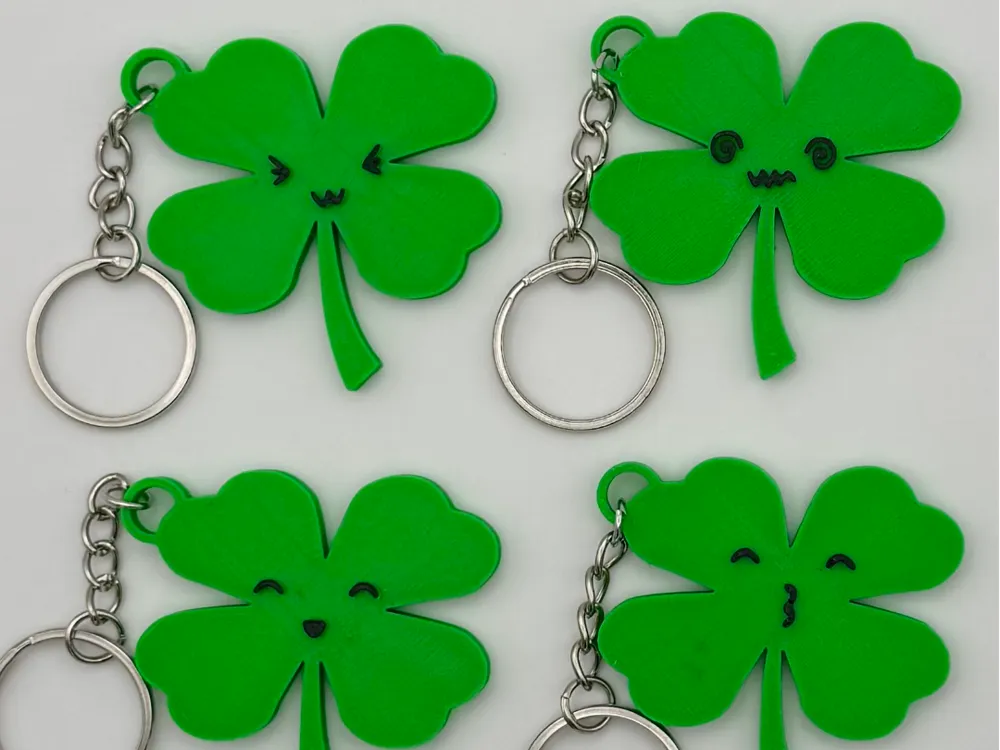 Kawaii Shamrock Keychains - Poetic Vision