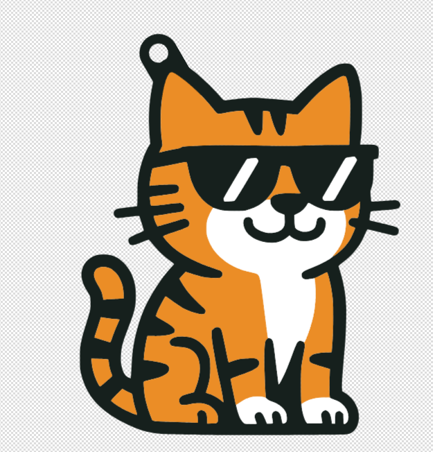 Cool Cat Keychain