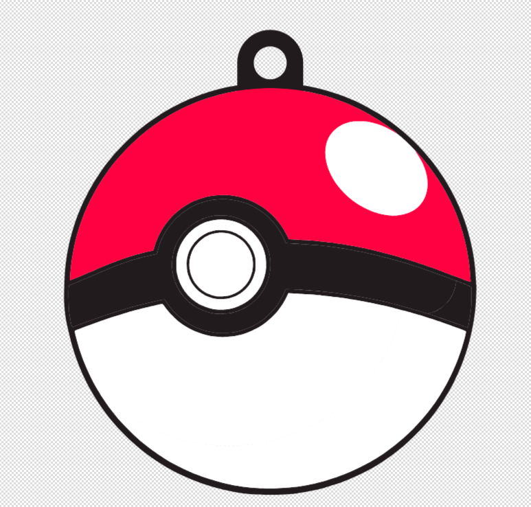 Pokeball 2d Keychain