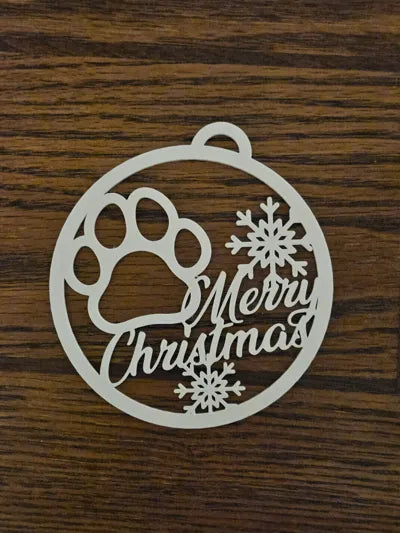 Merry Christmas Ornament Dog