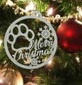 Merry Christmas Ornament Dog - Poetic Vision