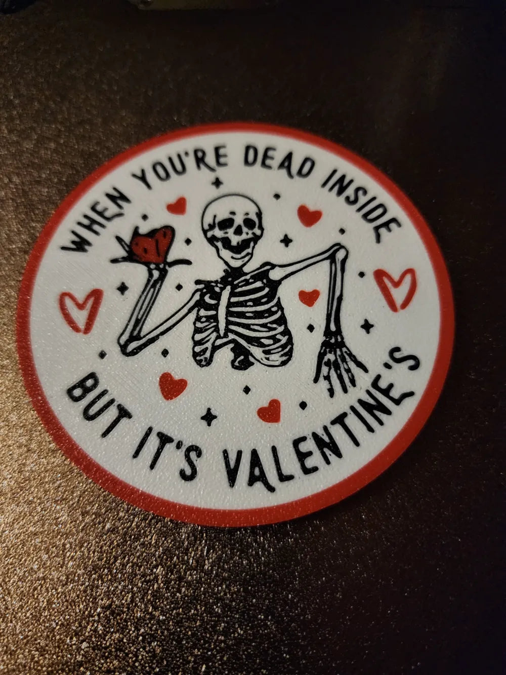 Dead Inside Valentine's Day Coaster