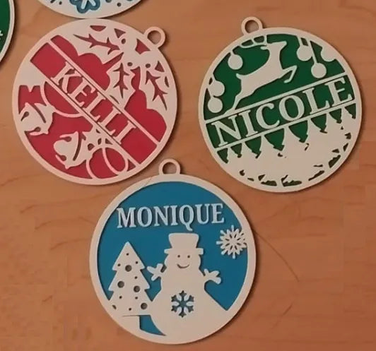 Custom Name Christmas Ornaments Baubles