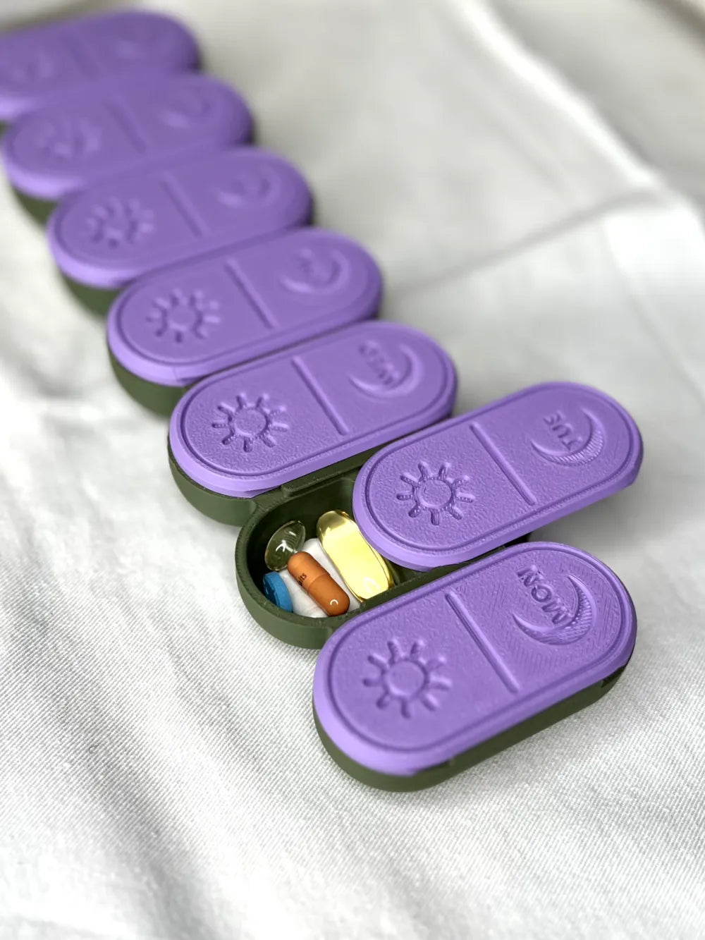 Pill Box, Pill Organizer - 7 Days, Morning & Night