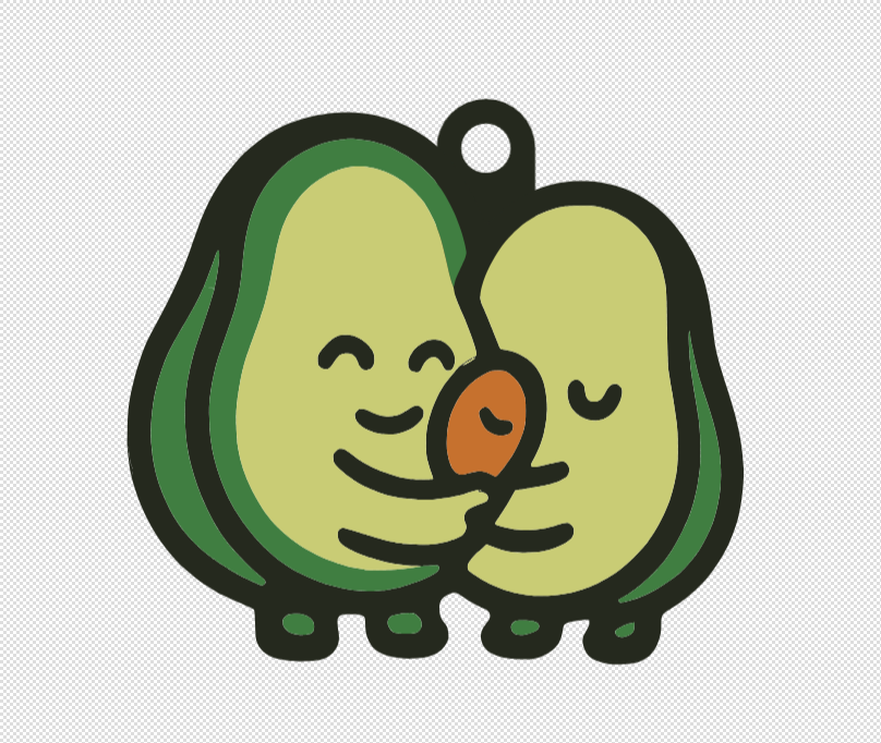 Avacado Keychain