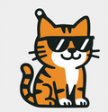 Cool Cat Keychain