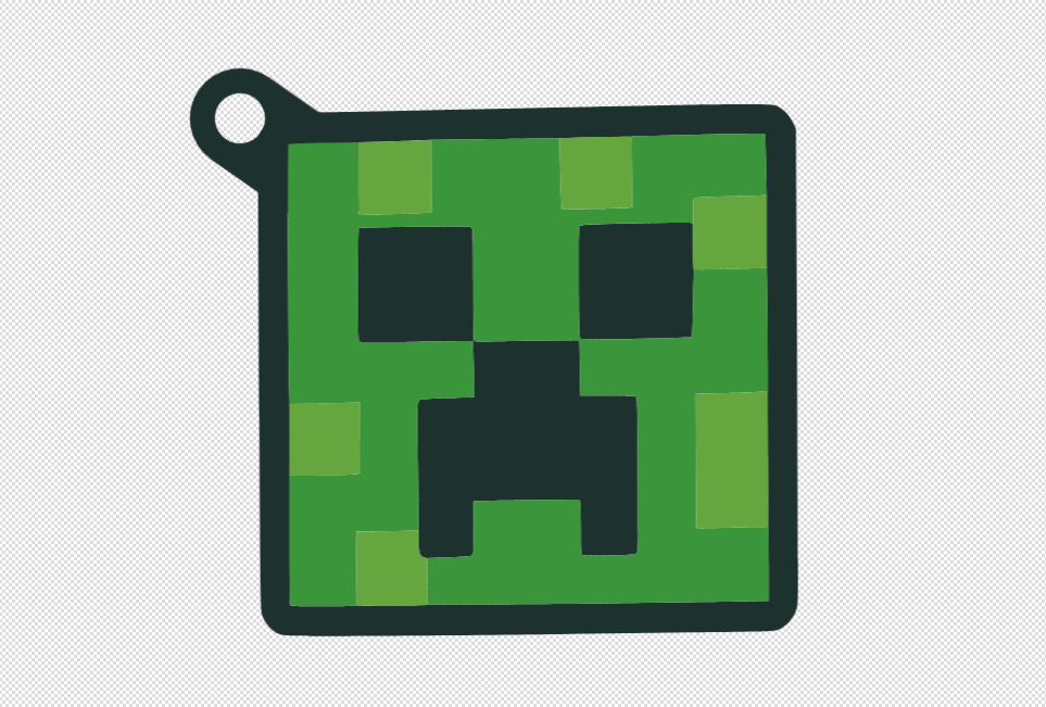 Minecraft Creeper Keychain