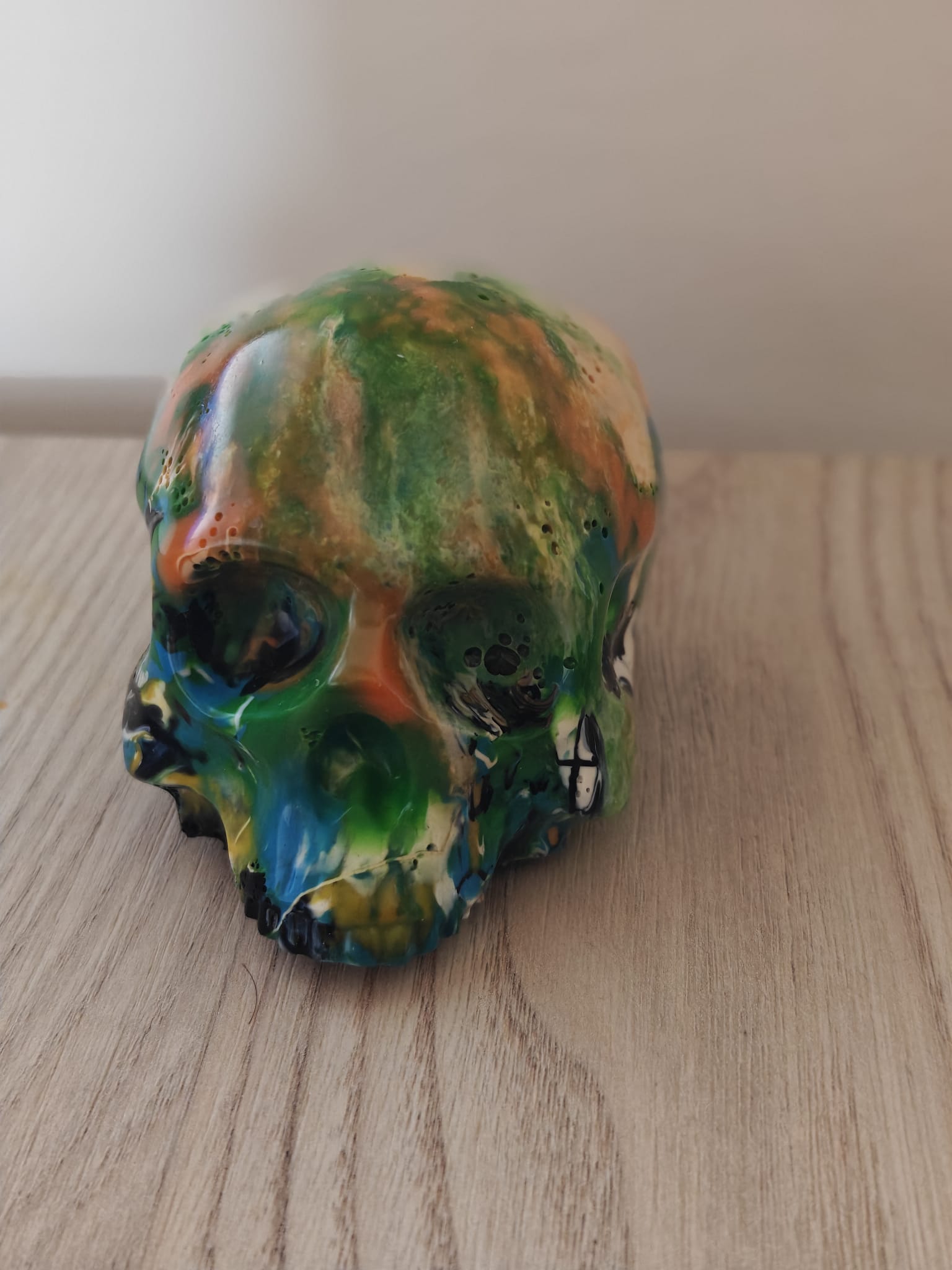 Moulded Skull Blue, Green, Orange