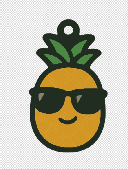 Pineapple Keychain